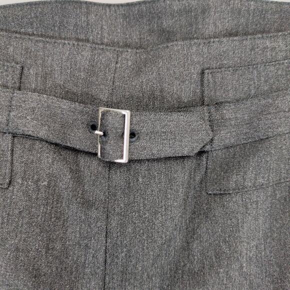 NWT Express Sz 10 Gray Paneled Short Pencil Skirt with Back Buckle Career Edgy - Picture 3 of 6